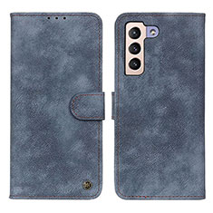 Handytasche Stand Schutzhülle Flip Leder Hülle N03P für Samsung Galaxy S21 FE 5G Blau