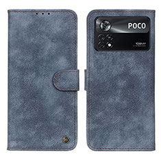 Handytasche Stand Schutzhülle Flip Leder Hülle N03P für Xiaomi Poco X4 Pro 5G Blau