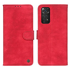 Handytasche Stand Schutzhülle Flip Leder Hülle N03P für Xiaomi Redmi Note 11S 4G Rot