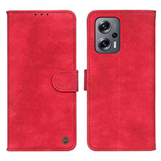 Handytasche Stand Schutzhülle Flip Leder Hülle N03P für Xiaomi Redmi Note 11T Pro 5G Rot