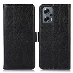 Handytasche Stand Schutzhülle Flip Leder Hülle N03P für Xiaomi Redmi Note 12 Turbo 5G Schwarz