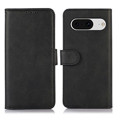 Handytasche Stand Schutzhülle Flip Leder Hülle N04P für Google Pixel 8 5G Schwarz