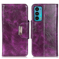 Handytasche Stand Schutzhülle Flip Leder Hülle N04P für Motorola Moto Edge 20 5G Violett