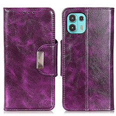 Handytasche Stand Schutzhülle Flip Leder Hülle N04P für Motorola Moto Edge 20 Lite 5G Violett