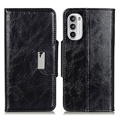 Handytasche Stand Schutzhülle Flip Leder Hülle N04P für Motorola Moto Edge (2022) 5G Schwarz