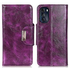 Handytasche Stand Schutzhülle Flip Leder Hülle N04P für Motorola Moto G 5G (2022) Violett