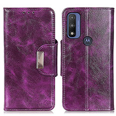 Handytasche Stand Schutzhülle Flip Leder Hülle N04P für Motorola Moto G Pure Violett