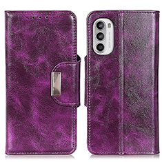 Handytasche Stand Schutzhülle Flip Leder Hülle N04P für Motorola Moto G82 5G Violett