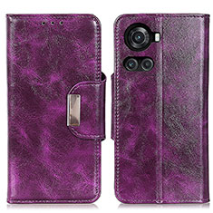 Handytasche Stand Schutzhülle Flip Leder Hülle N04P für OnePlus 10R 5G Violett