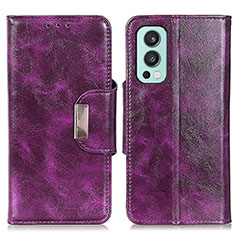 Handytasche Stand Schutzhülle Flip Leder Hülle N04P für OnePlus Nord 2 5G Violett