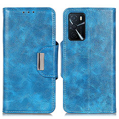 Handytasche Stand Schutzhülle Flip Leder Hülle N04P für Oppo A16 Hellblau