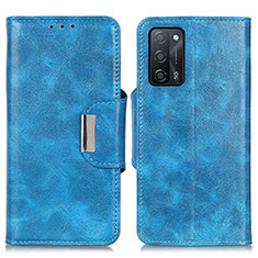 Handytasche Stand Schutzhülle Flip Leder Hülle N04P für Oppo A55 5G Hellblau