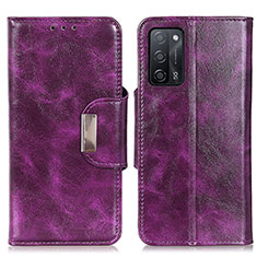 Handytasche Stand Schutzhülle Flip Leder Hülle N04P für Oppo A55 5G Violett