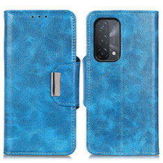 Handytasche Stand Schutzhülle Flip Leder Hülle N04P für Oppo A74 5G Hellblau