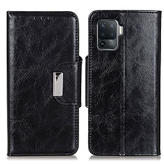 Handytasche Stand Schutzhülle Flip Leder Hülle N04P für Oppo A94 4G Schwarz