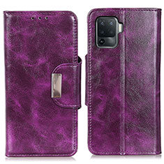 Handytasche Stand Schutzhülle Flip Leder Hülle N04P für Oppo A94 4G Violett