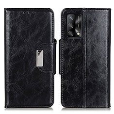 Handytasche Stand Schutzhülle Flip Leder Hülle N04P für Oppo A95 4G Schwarz