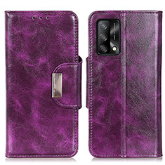 Handytasche Stand Schutzhülle Flip Leder Hülle N04P für Oppo F19 Violett