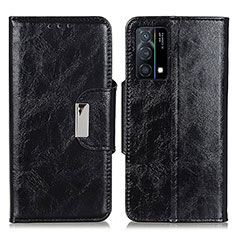 Handytasche Stand Schutzhülle Flip Leder Hülle N04P für Oppo K9 5G Schwarz