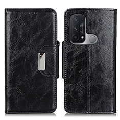 Handytasche Stand Schutzhülle Flip Leder Hülle N04P für Oppo Reno5 A Schwarz