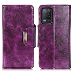 Handytasche Stand Schutzhülle Flip Leder Hülle N04P für Realme 8 5G Violett