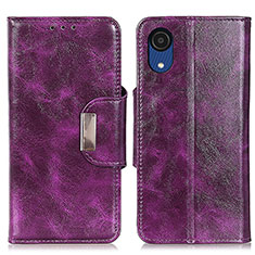 Handytasche Stand Schutzhülle Flip Leder Hülle N04P für Samsung Galaxy A03 Core Violett