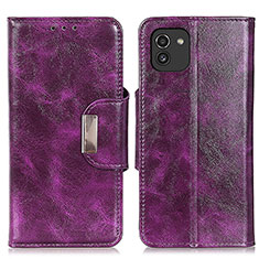 Handytasche Stand Schutzhülle Flip Leder Hülle N04P für Samsung Galaxy A03 Violett