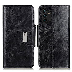 Handytasche Stand Schutzhülle Flip Leder Hülle N04P für Samsung Galaxy A13 4G Schwarz