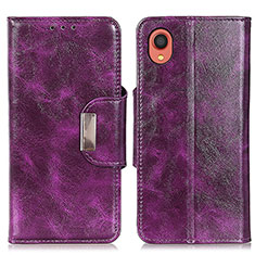 Handytasche Stand Schutzhülle Flip Leder Hülle N04P für Samsung Galaxy A22 5G SC-56B Violett