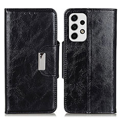 Handytasche Stand Schutzhülle Flip Leder Hülle N04P für Samsung Galaxy A23 5G Schwarz