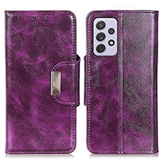 Handytasche Stand Schutzhülle Flip Leder Hülle N04P für Samsung Galaxy A73 5G Violett