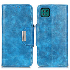Handytasche Stand Schutzhülle Flip Leder Hülle N04P für Samsung Galaxy F42 5G Hellblau