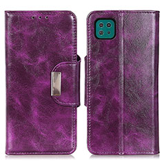 Handytasche Stand Schutzhülle Flip Leder Hülle N04P für Samsung Galaxy F42 5G Violett