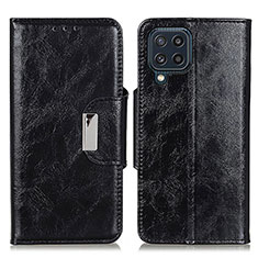 Handytasche Stand Schutzhülle Flip Leder Hülle N04P für Samsung Galaxy M32 4G Schwarz