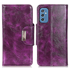 Handytasche Stand Schutzhülle Flip Leder Hülle N04P für Samsung Galaxy M52 5G Violett