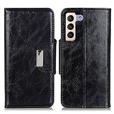 Handytasche Stand Schutzhülle Flip Leder Hülle N04P für Samsung Galaxy S21 5G Schwarz