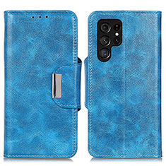 Handytasche Stand Schutzhülle Flip Leder Hülle N04P für Samsung Galaxy S21 Ultra 5G Hellblau