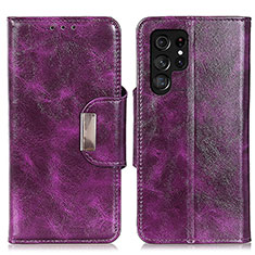 Handytasche Stand Schutzhülle Flip Leder Hülle N04P für Samsung Galaxy S21 Ultra 5G Violett