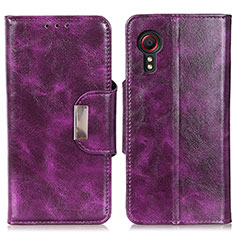 Handytasche Stand Schutzhülle Flip Leder Hülle N04P für Samsung Galaxy XCover 5 SM-G525F Violett