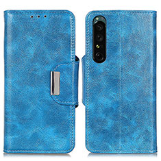 Handytasche Stand Schutzhülle Flip Leder Hülle N04P für Sony Xperia 1 III Hellblau