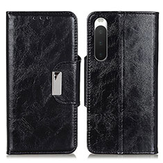 Handytasche Stand Schutzhülle Flip Leder Hülle N04P für Sony Xperia 10 V Schwarz