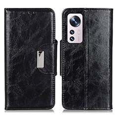 Handytasche Stand Schutzhülle Flip Leder Hülle N04P für Xiaomi Mi 12 5G Schwarz