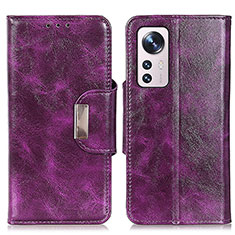 Handytasche Stand Schutzhülle Flip Leder Hülle N04P für Xiaomi Mi 12 5G Violett