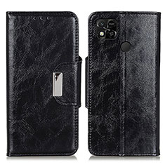 Handytasche Stand Schutzhülle Flip Leder Hülle N04P für Xiaomi POCO C3 Schwarz