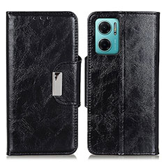 Handytasche Stand Schutzhülle Flip Leder Hülle N04P für Xiaomi Redmi 10 5G Schwarz