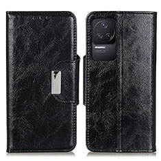 Handytasche Stand Schutzhülle Flip Leder Hülle N04P für Xiaomi Redmi K50 5G Schwarz