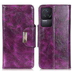 Handytasche Stand Schutzhülle Flip Leder Hülle N04P für Xiaomi Redmi K50 5G Violett