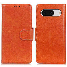 Handytasche Stand Schutzhülle Flip Leder Hülle N05P für Google Pixel 8 5G Orange