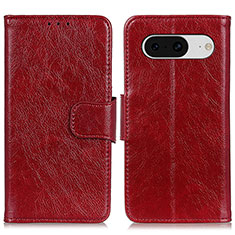 Handytasche Stand Schutzhülle Flip Leder Hülle N05P für Google Pixel 8 5G Rot