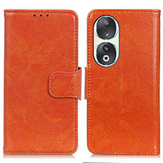 Handytasche Stand Schutzhülle Flip Leder Hülle N05P für Huawei Honor 90 5G Orange